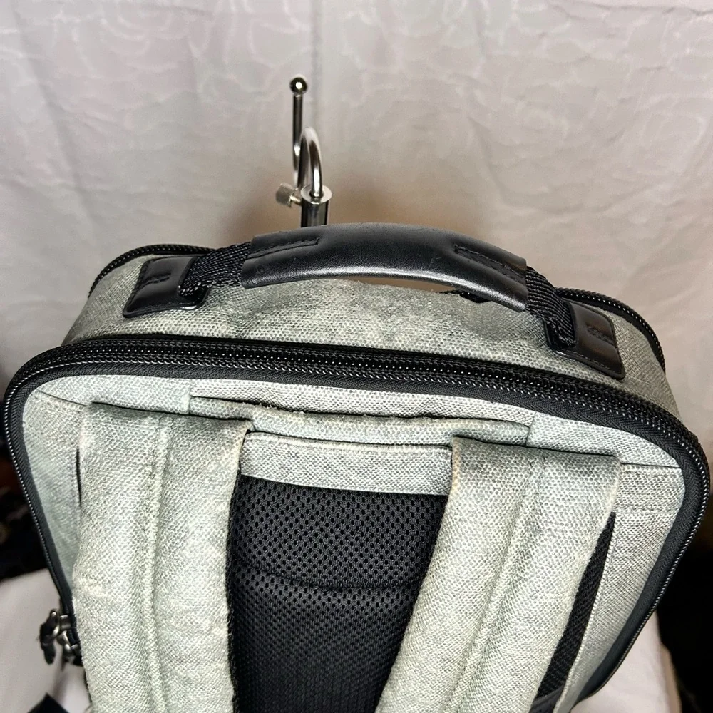 NWOT TUMI Alpha Bravo Dover Black and Gray Men's Backpack.